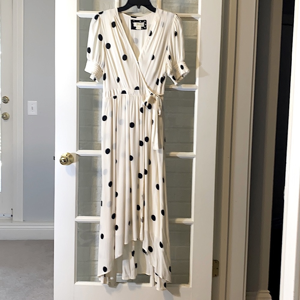 New Anthropologie Maeve Breanna Polka Dot Wrap Dress | Size 8 (without tags)